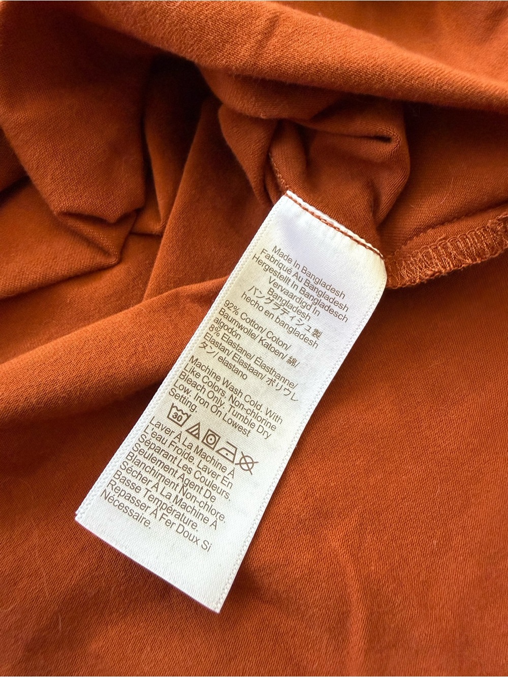 J. Crew T-Shirt Dress Burnt Orange size L - Picture 4 of 6